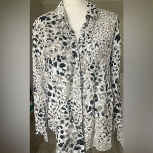 Cloth & Stone Tencel Leopard Button up Blouse